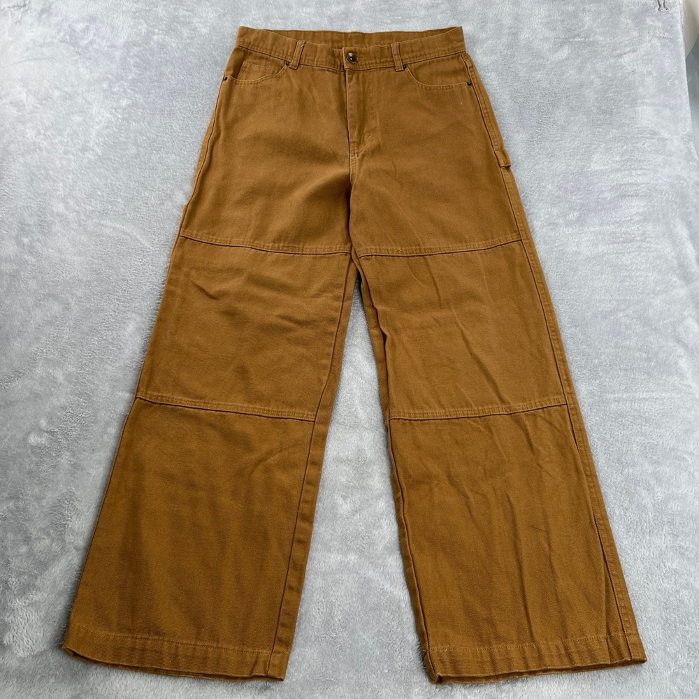 No Boundaries Baggy Carpenter Pants 30x31 Brown Y2K Skate Wide Leg Canvas Grunge